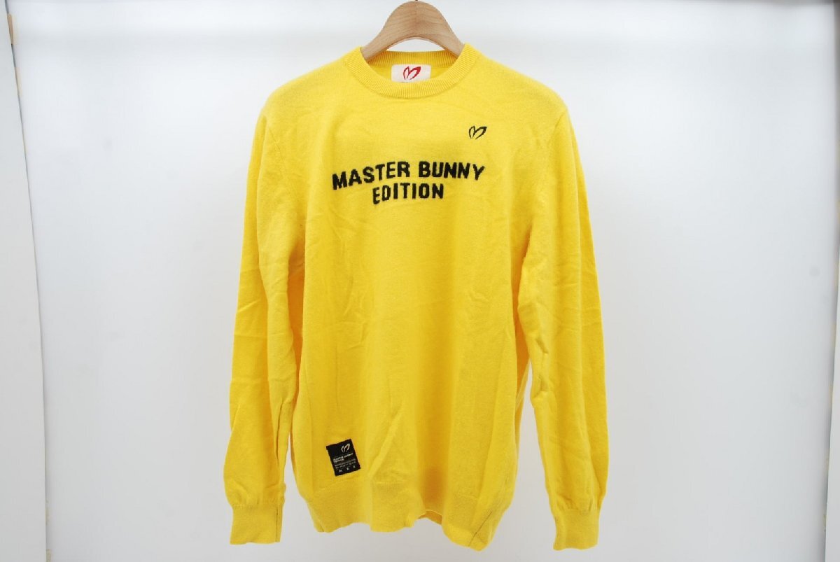 coco 中古【SALE】マスターバニーエディション メンズ セーター 6(LL) 黄 カシミヤ100% クルーネック レターパックプラス発送可 84579拍卖