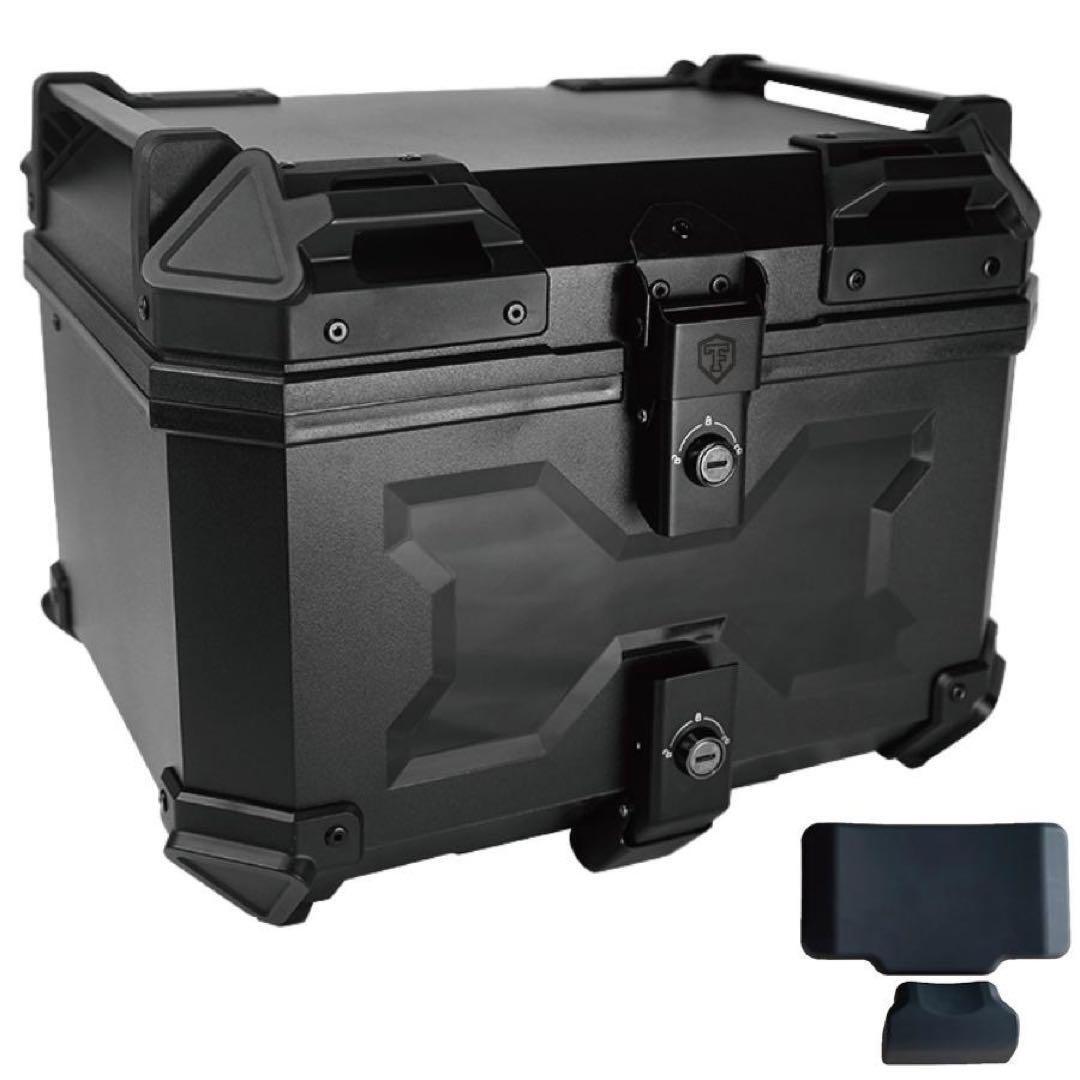 バイク リアボックス 45l ABS 背もたれ付 大容量 トップケース ブラック 2330拍卖