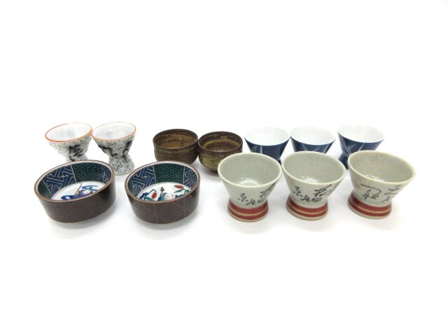 【11-20】お猪口 おまとめ 陶器 九谷 七福神 他 酒器 和風拍卖