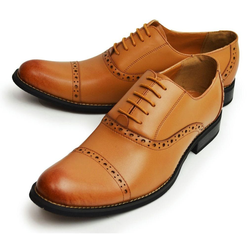 【在庫処分】新品■26.5cm ビジネスシューズ 日本製 革靴 3E EEE 幅広 ライトブラウン 内羽根 外羽根 フォーマル カジュアル 紳士靴 防滑拍卖