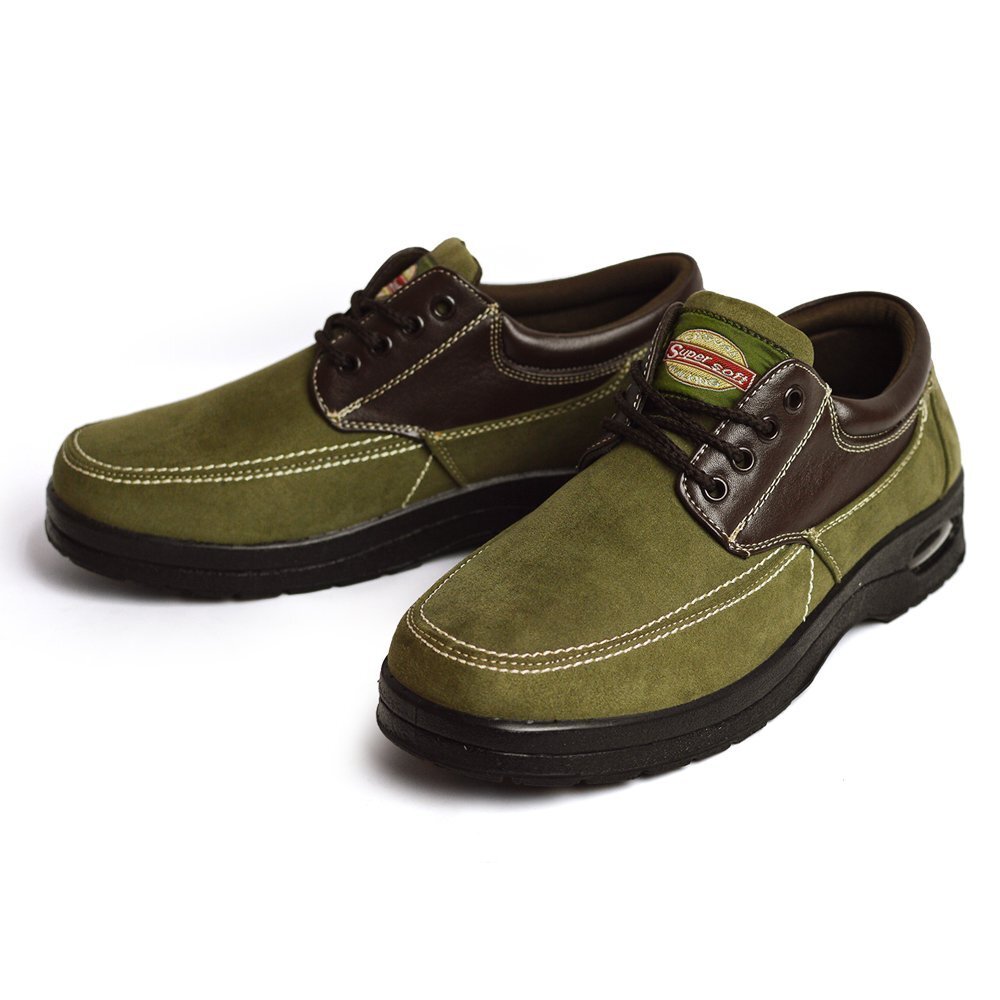 新品■24.5cm メンズ スニーカー 幅広 4E ウォーキングシューズ 靴 モカシン スウェード 防滑 軽量 紳士靴 エアークッション【エコ配送】拍卖