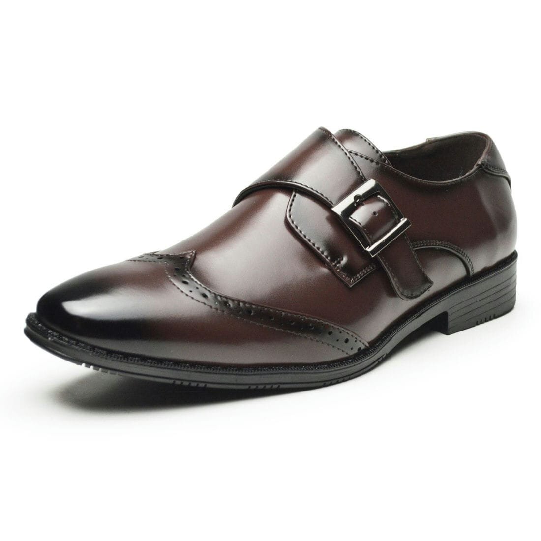 新品■30cm ビジネスシューズ 幅広 3E ウィングチップ ベルト バックル 冠婚葬祭 メンズ フォーマル 紳士靴 スクエアトゥ ロングノーズ拍卖