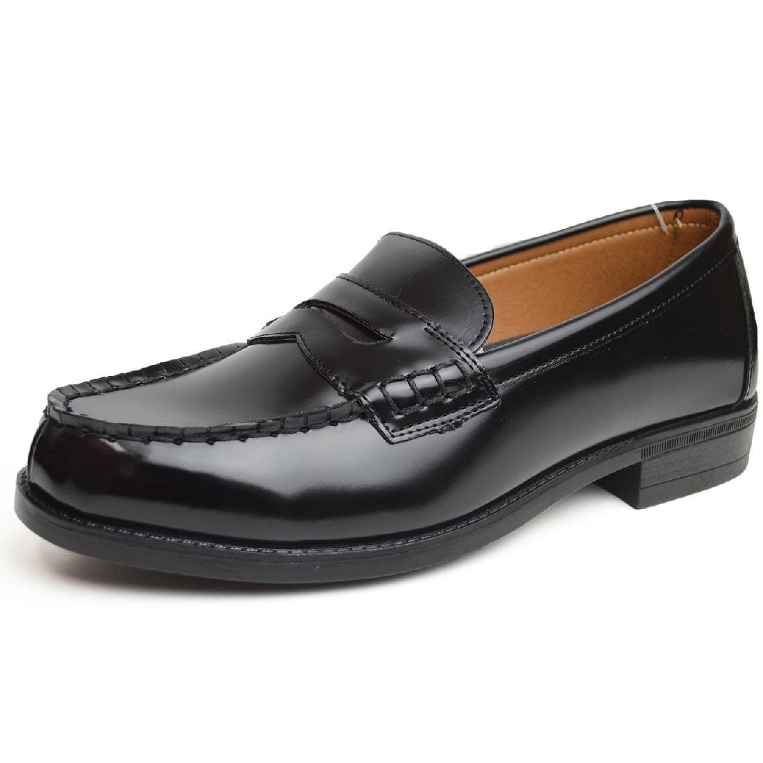 新品■25cm メンズ 学生靴 コインローファー 幅広 ゆったり 3EEE 抗菌 消臭 撥水 スリッポン 防滑 男子 ビジネスシューズ 靴【エコ配送】拍卖