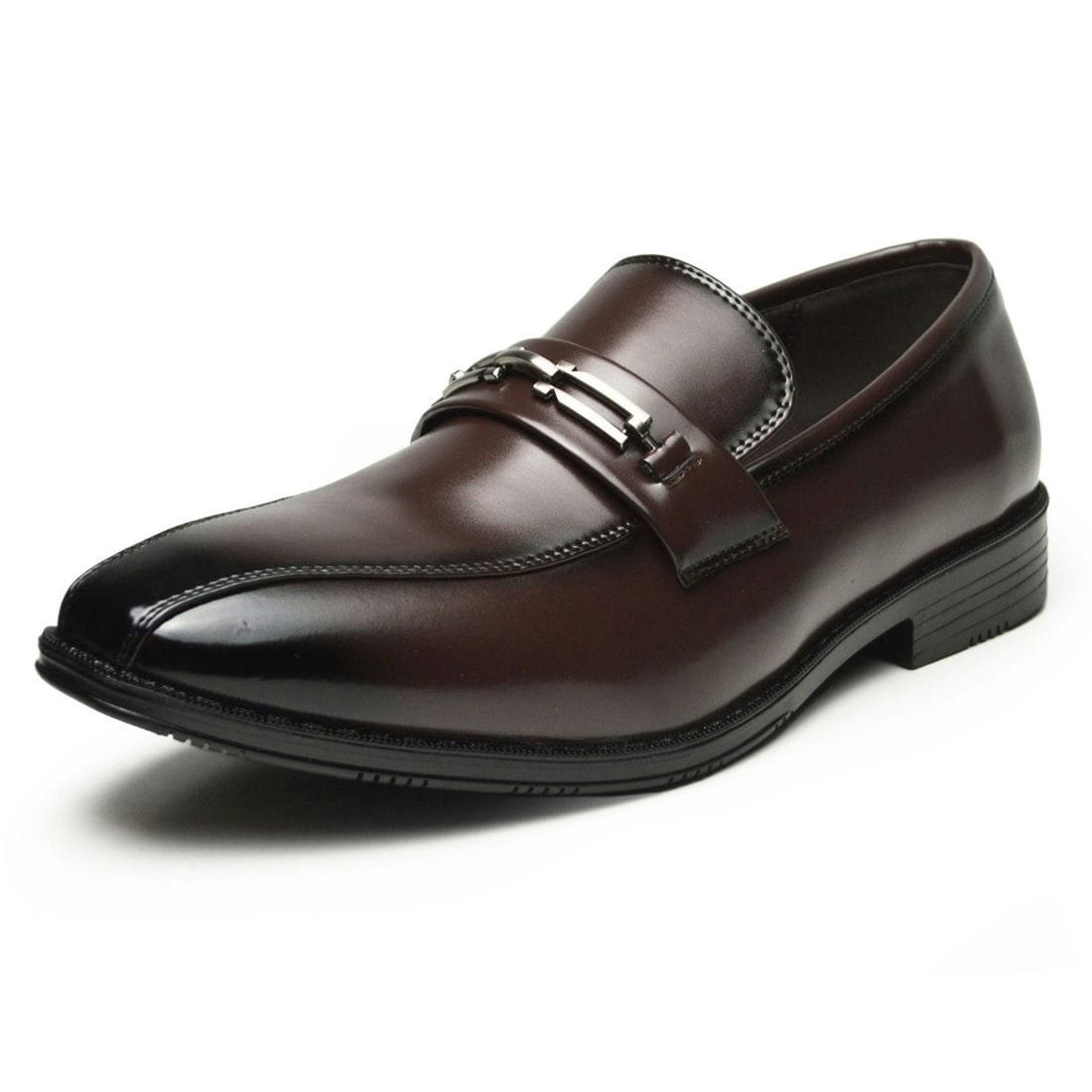 新品■26.5cm ビジネスシューズ 幅広 3E ビット ローファー スワールモカ 冠婚葬祭 メンズ フォーマル 紳士靴 スクエアトゥ ロングノーズ拍卖