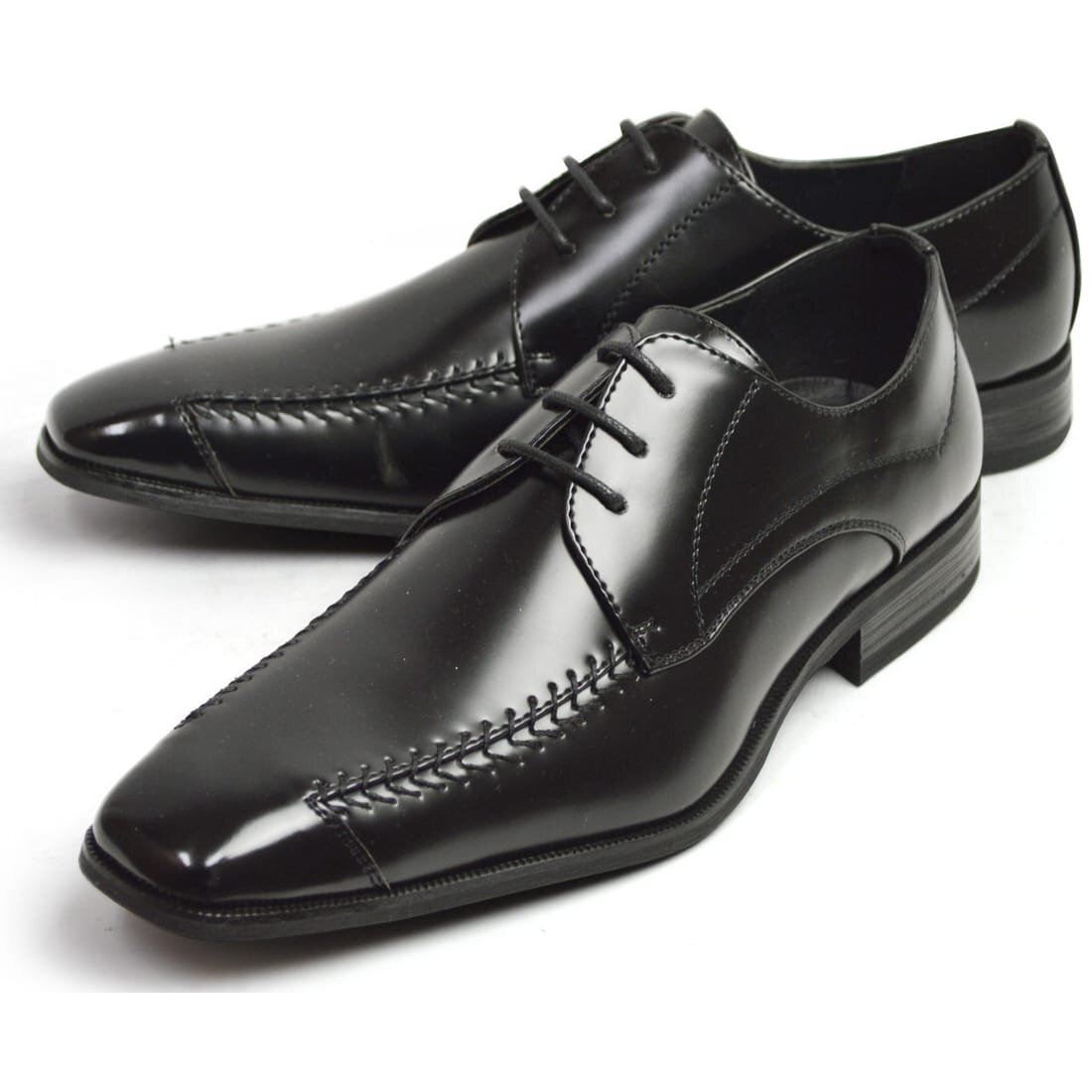 在庫処分■新品【25cm】ビジネスシューズ 冠婚葬祭 フォーマル 紳士靴 ALFREDGALLERIA ロングノーズ レースアップ 紐靴 スワールモカ拍卖