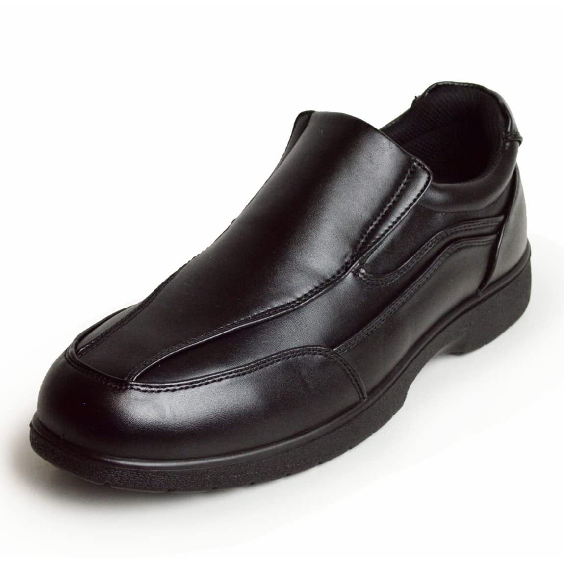 新品■24.5cm 軽量 幅広 3EEE スリッポン コンフォートシューズ ウォーキング カジュアル ビジネス 紳士靴 防滑 サイドゴア【エコ配送】拍卖