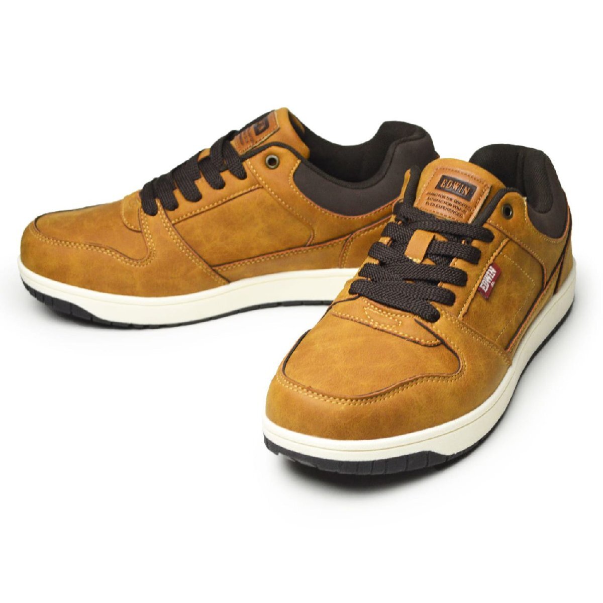 新品■26cm EDWIN エドウィン スニーカー メンズ 防水 カジュアル 軽量 防滑 コンフォート ウォーキング 男性 紳士靴【エコ配送】拍卖