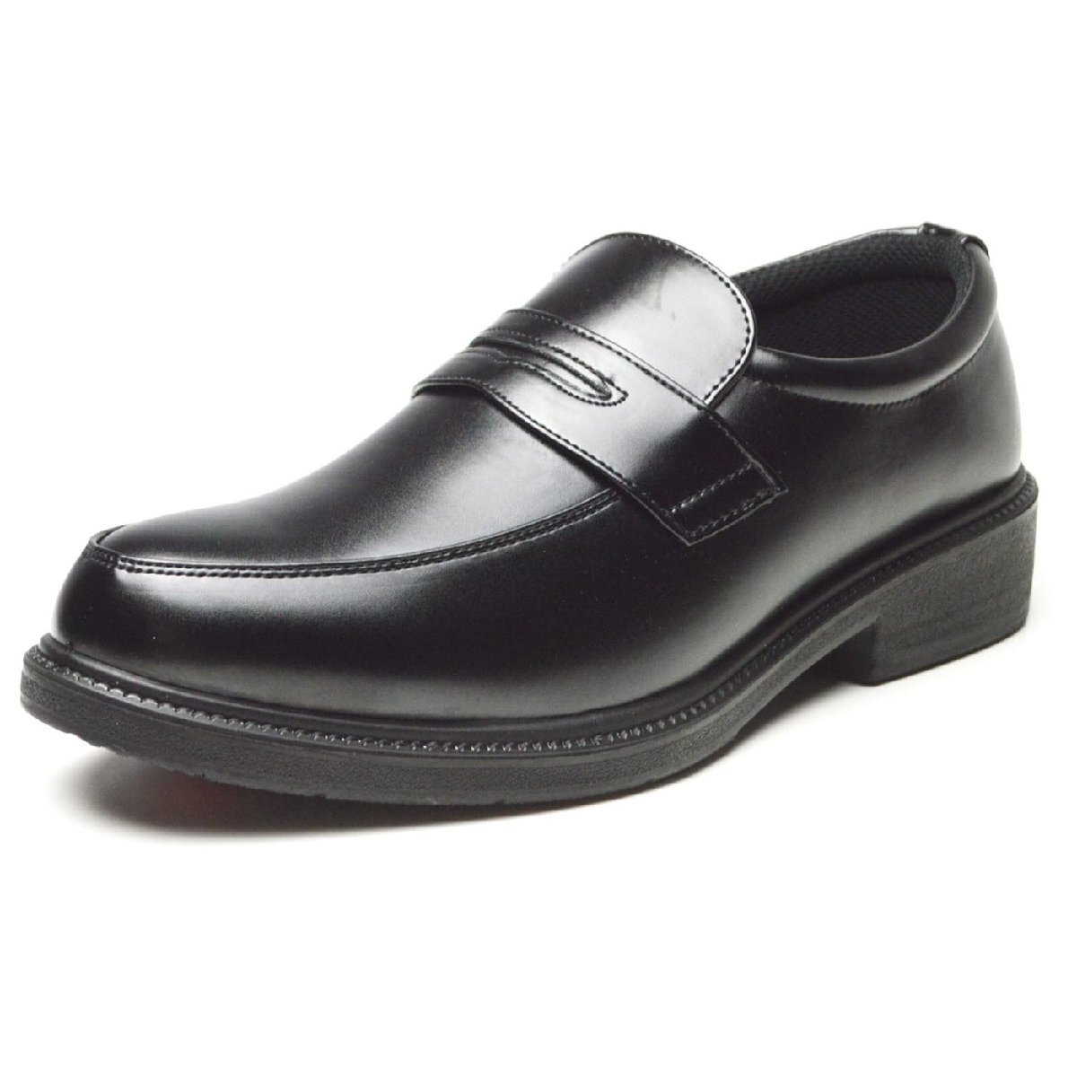 新品■28cm ビジネスシューズ メンズ 防水 革靴 レインシューズ フォーマル コインローファー Uチップ 防滑 屈曲 紳士靴 幅広 4E EEEE 靴拍卖