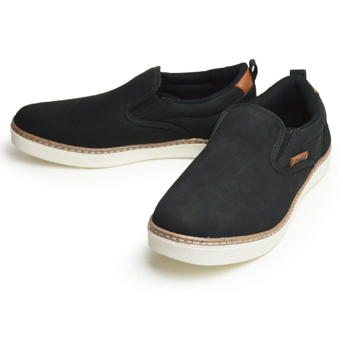 新品■26.5cm EDWIN エドウィン スリッポン メンズ スニーカー 軽量 コンフォート カジュアル ローカット サイドゴア 防滑 靴【エコ配送】拍卖