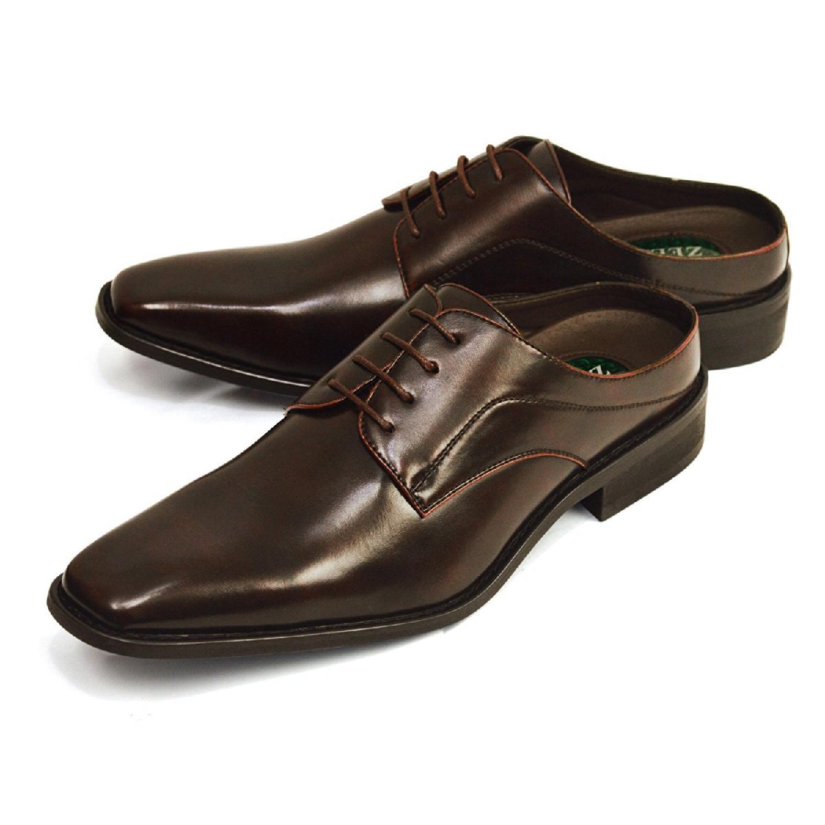 新品■25.5cm ムレ防止 ビジネスサンダル かかとフリー 紐靴 レースアップ 脱ぎ履きラクラク 紳士靴 オフィスシューズ 低反発クッション拍卖