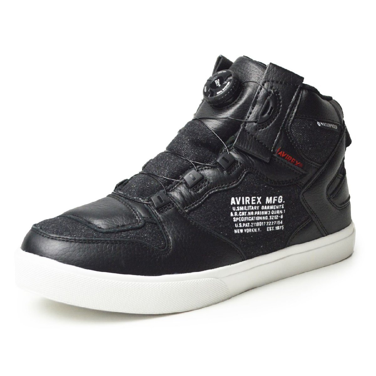 新品■27cm AVIREX アヴィレックス ディクティター DICTATOR MC DENIM メンズ スニーカー ハイカット ミドルカット バイカーシューズ 靴拍卖