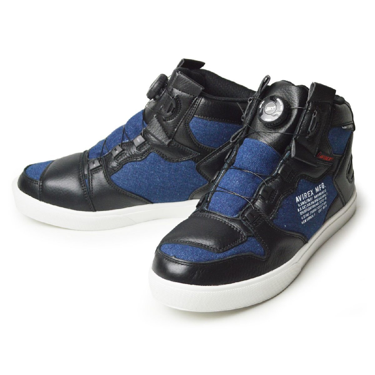 新品■26cm AVIREX アヴィレックス ディクティター DICTATOR MC DENIM メンズ スニーカー ハイカット ミドルカット バイカーシューズ 靴拍卖