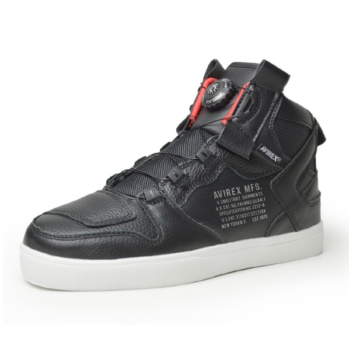 新品■27cm AVIREX アヴィレックス アビレックス ディクティター DICTATOR メンズ バイクスニーカー ミドルカット ダイヤルロック 靴拍卖