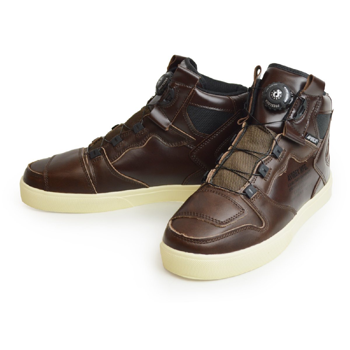 新品■25cm AVIREX アヴィレックス アビレックス ディクティター DICTATOR メンズ バイクスニーカー ミドルカット ダイヤルロック 靴拍卖