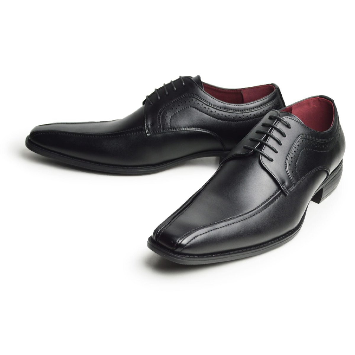 新品■26cm ビジネスシューズ 革靴 レースアップ 紐靴 スワールモカ 脚長 スクエアトゥ ロングノーズ 2E 日本製 フォーマル 紳士靴拍卖