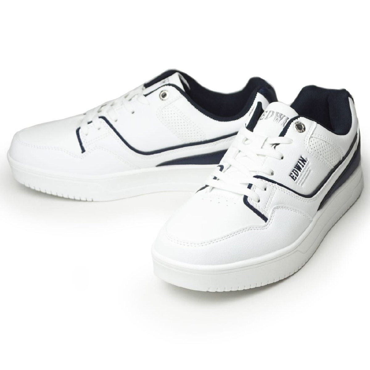 新品■25.5cm EDWIN エドウィン スニーカー メンズ 軽量 カジュアル 屈曲 防滑 ローカット コンフォート ウォーキング 紳士靴【エコ配送】拍卖