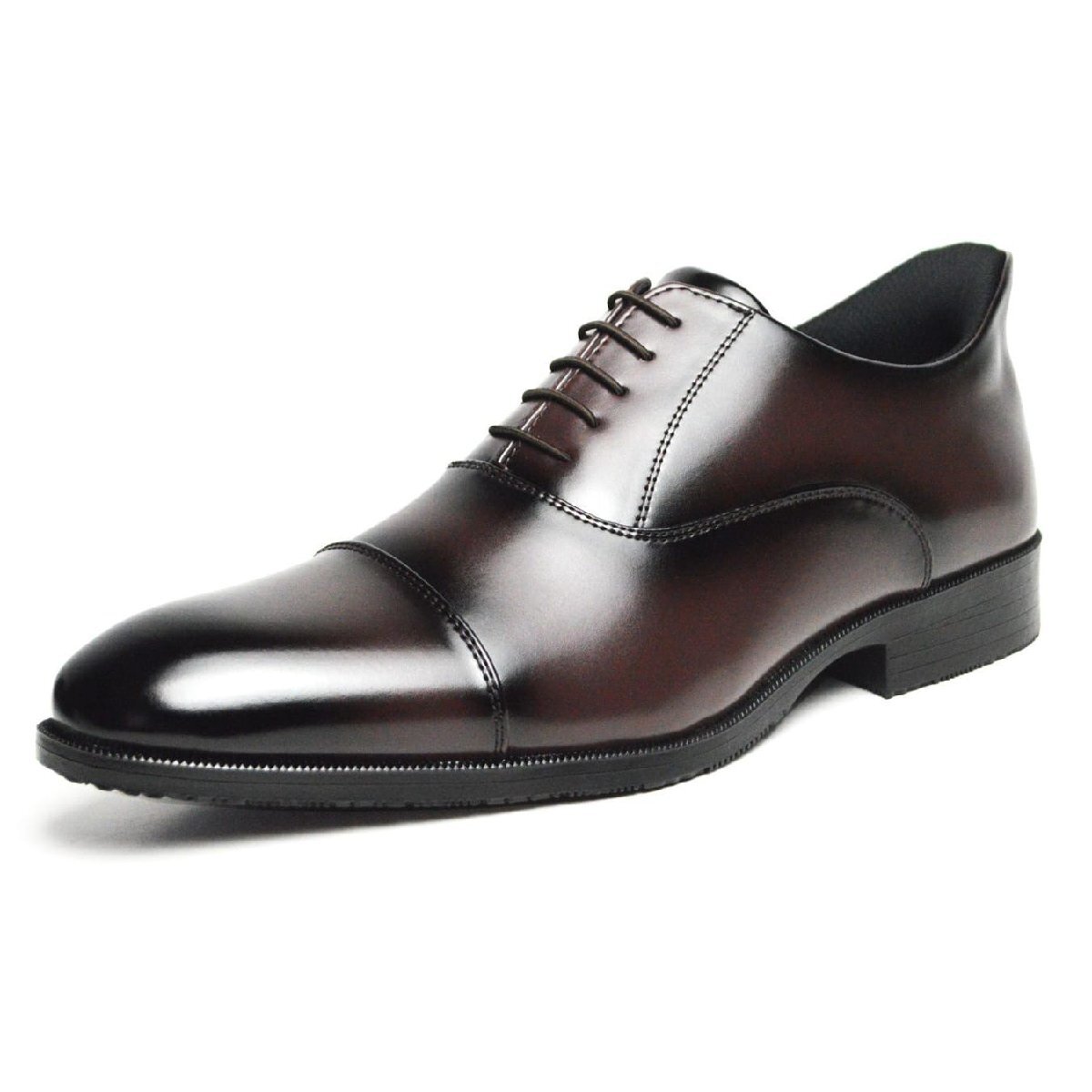 新品■26cm ビジネスシューズ メンズ 革靴 TAKEZO タケゾー ストレートチップ 内羽根 レースアップ 防滑 通気性 脚長 フォーマル 紳士靴拍卖