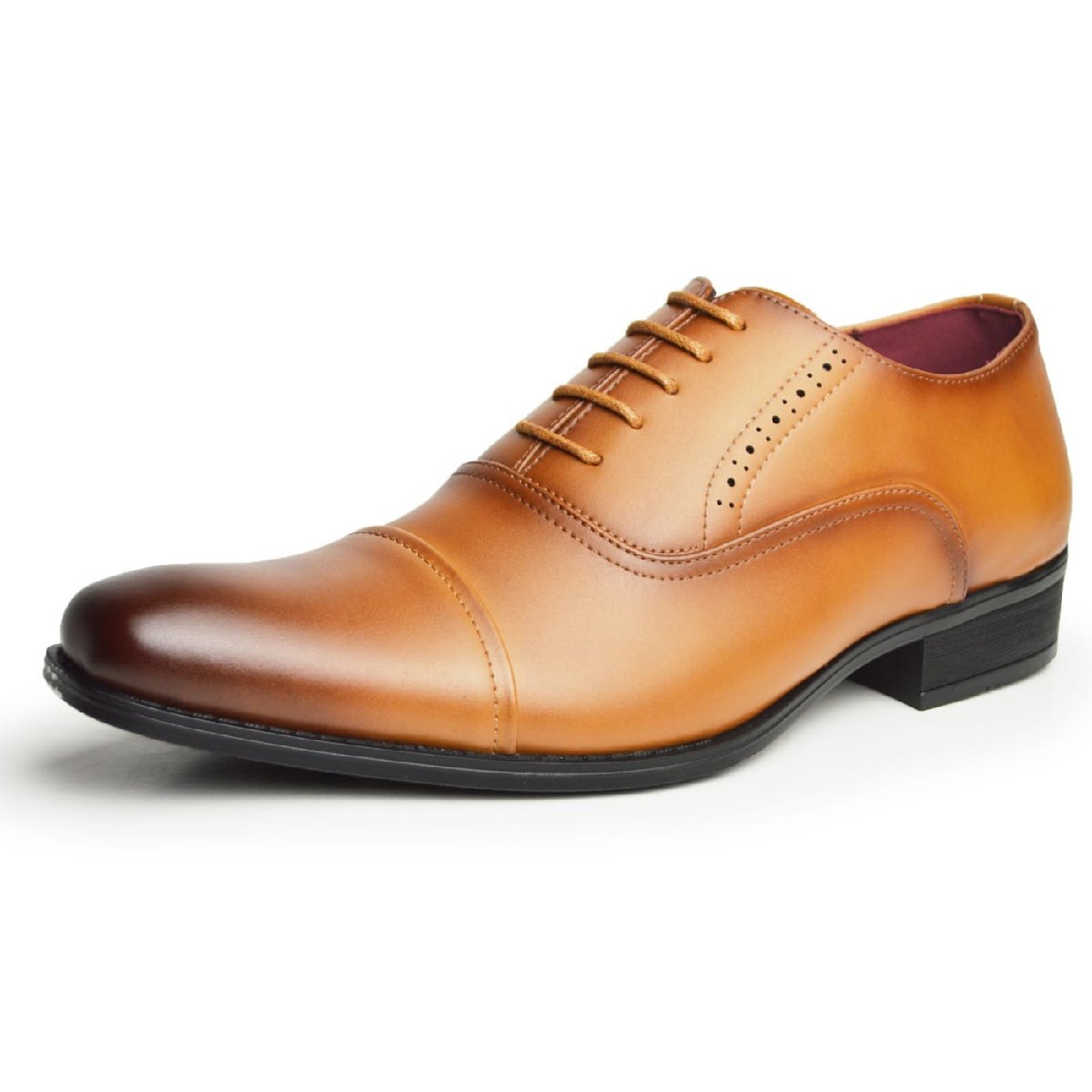 新品■25cm ビジネスシューズ 革靴 レースアップ ストレートチップ 脚長 スクエアトゥ ロングノーズ 2E 日本製 フォーマル 紳士靴拍卖