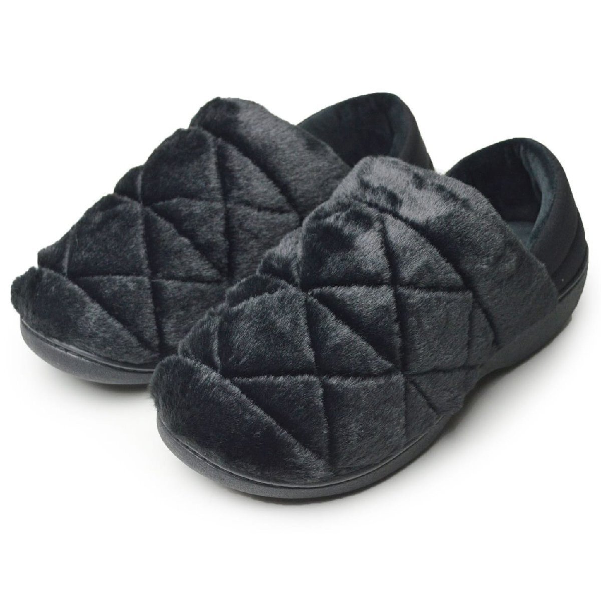 【在庫処分】新品■24cm~24.5cm レディース スリッポン モックシューズ 2way スリッパ 軽量 サンダル ファー 防寒 屈曲性【エコ配送】拍卖