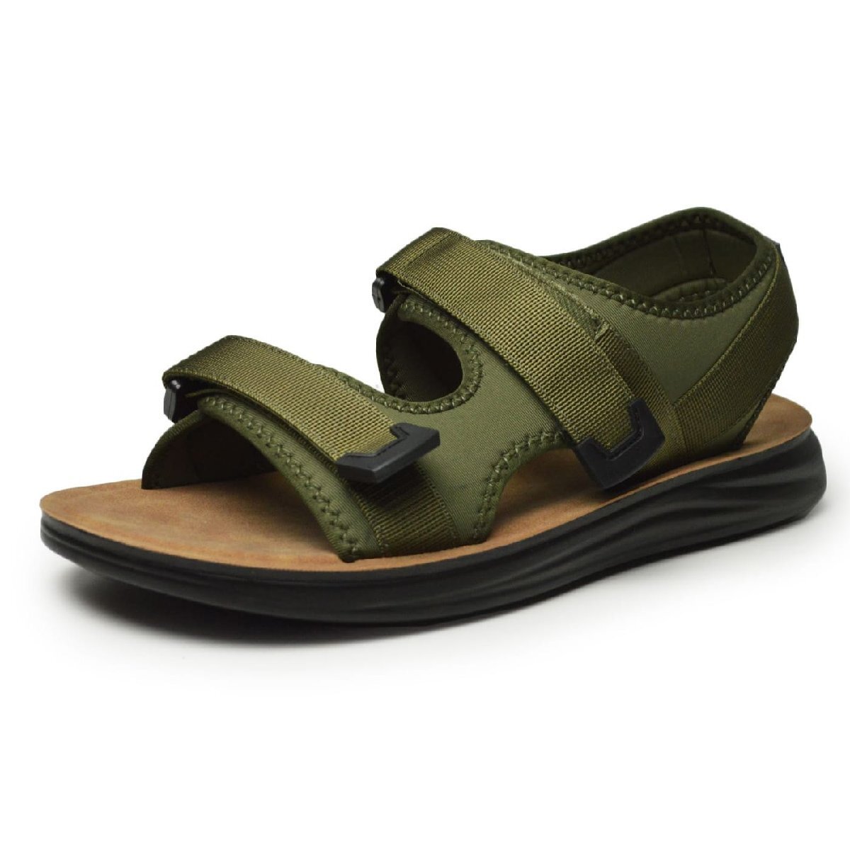 新品■26.5~27cm サンダル メンズ スポーツサンダル ストラップ ベルクロ コンフォート 軽量 アウトドア ビーチ 幅広 防滑 靴【エコ配送】拍卖