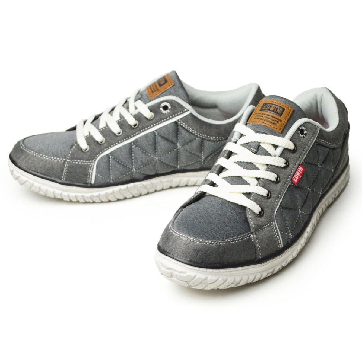 新品■25cm EDWIN エドウィン スニーカー メンズ 軽量 カジュアル 防滑 幅広 3E EEE ローカット コンフォートシューズ 靴【エコ配送】拍卖