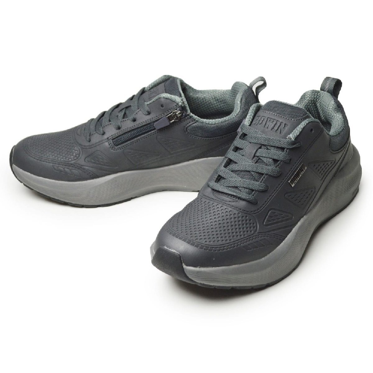 新品■26cm EDWIN エドウィン スニーカー メンズ 防水 カジュアル 軽量 防滑 幅広 3E EEE コンフォート サイドジップ 靴【エコ配送】拍卖