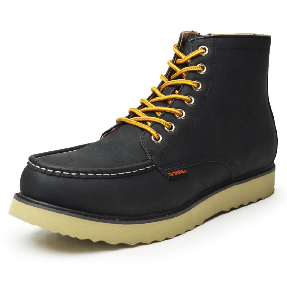 新品■25.5cm CAPTAIN STAG キャプテンスタッグ ブーツ メンズ 防水 ショートブーツ ワークブーツ アウトドア カジュアル 防滑 撥水 靴拍卖