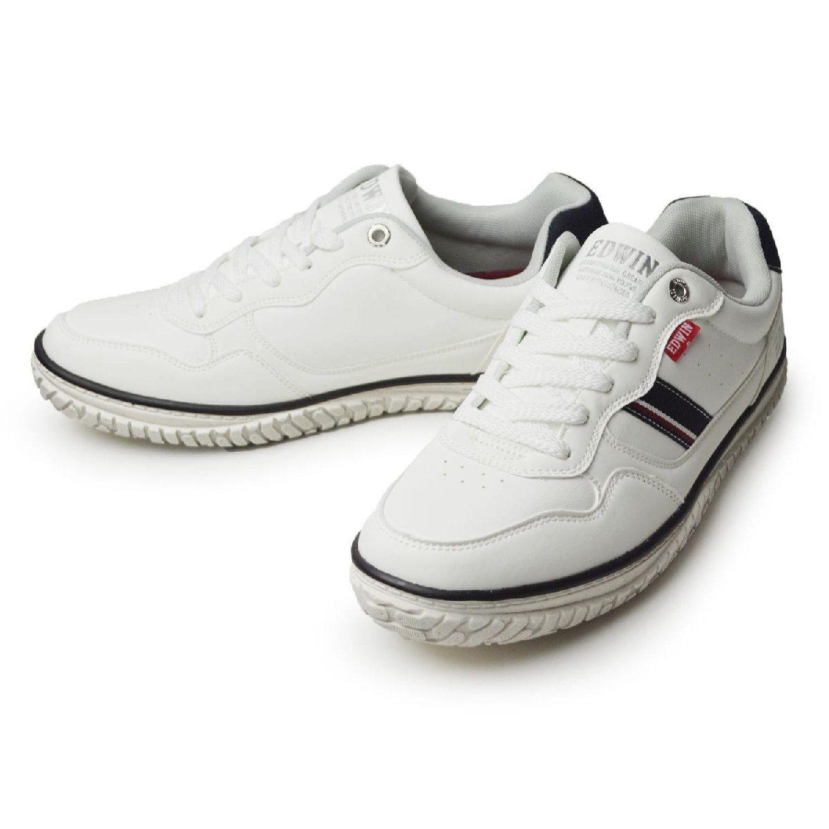 新品■26cm EDWIN エドウィン スニーカー メンズ 軽量 カジュアルシューズ 防滑 幅広 3E EEE コンフォートシューズ 男性 靴【エコ配送】拍卖