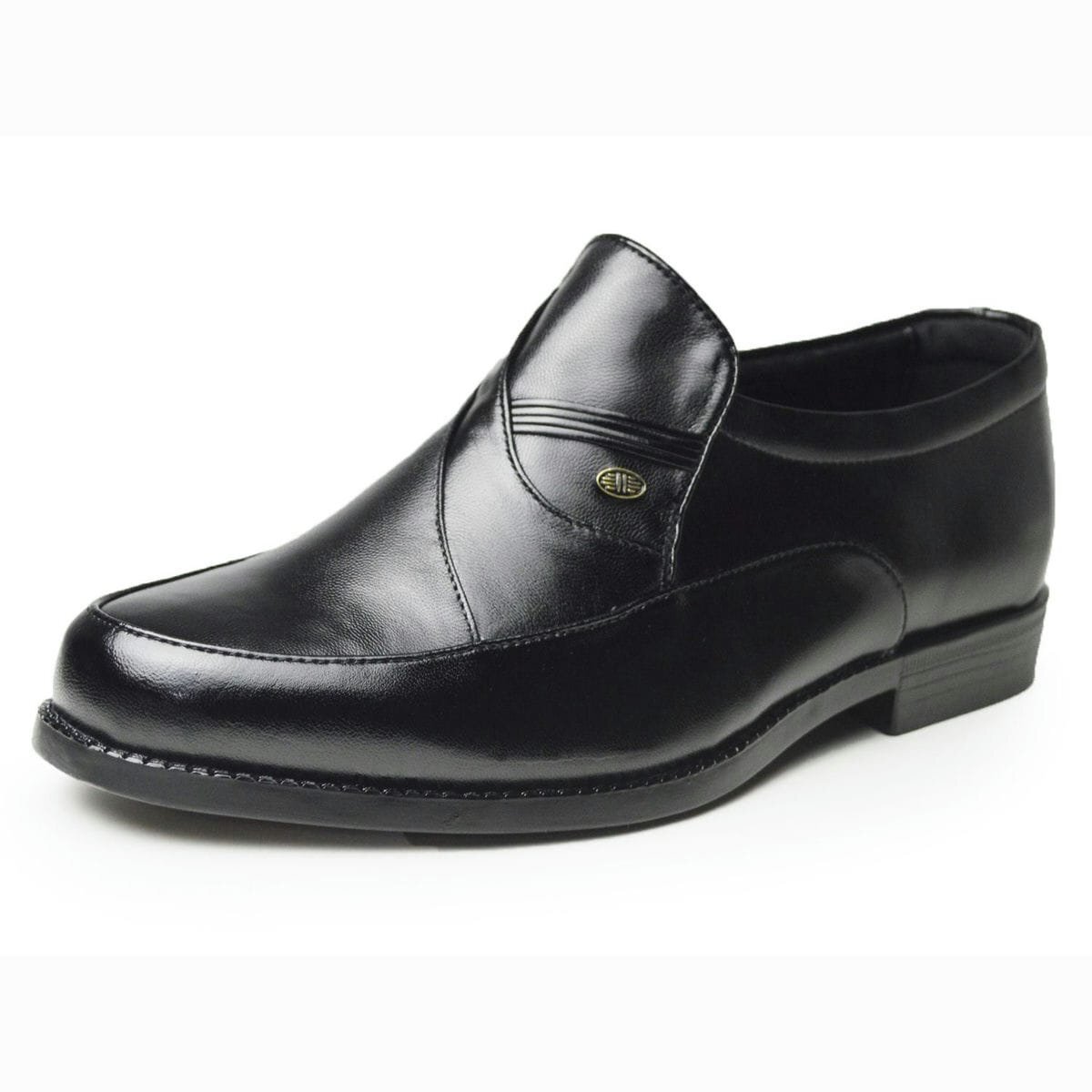 新品■26.5cm 本革 スリッポン 幅広 4E メンズ ビジネスシューズ ローファー 革靴 学生靴 コンフォート モカシン 黒 PIU MOSSO ピウモッソ拍卖