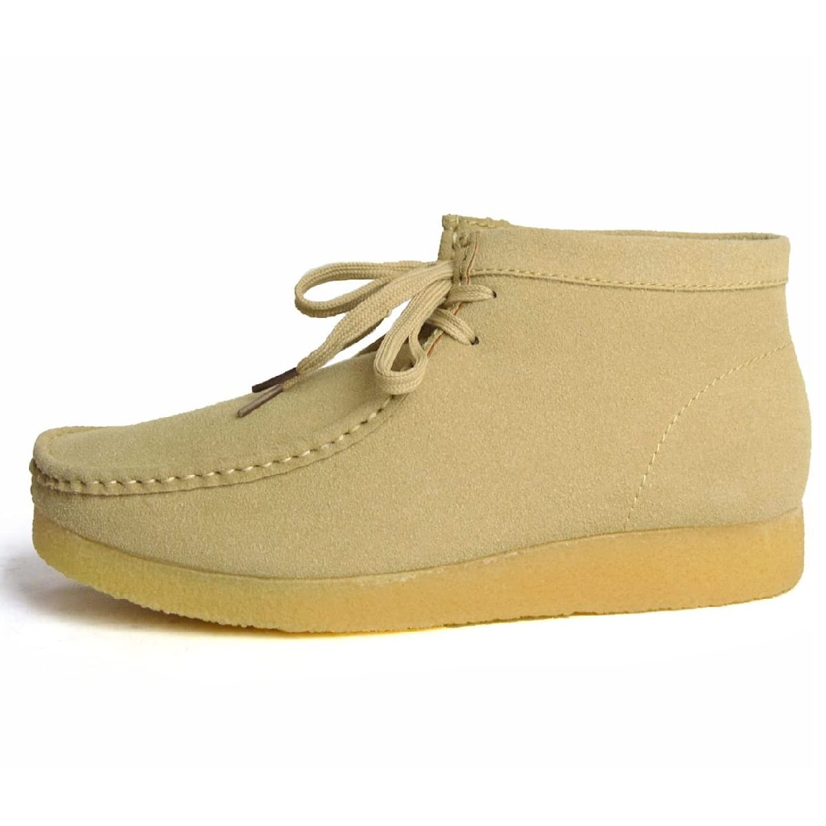 新品■24.5~25cm メンズ モカシン ワラビーブーツ スエード スウェード ブーツ 屈曲性 カジュアル クレープソール 男 靴【エコ配送】拍卖