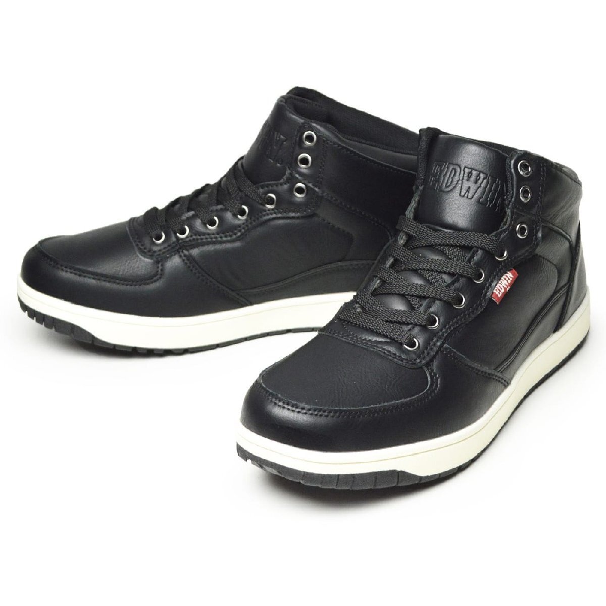新品■27cm EDWIN エドウィン スニーカー メンズ 防水設計 軽量 防滑 カジュアル ハイカット コンフォートシューズ 男性 靴 紳士靴拍卖