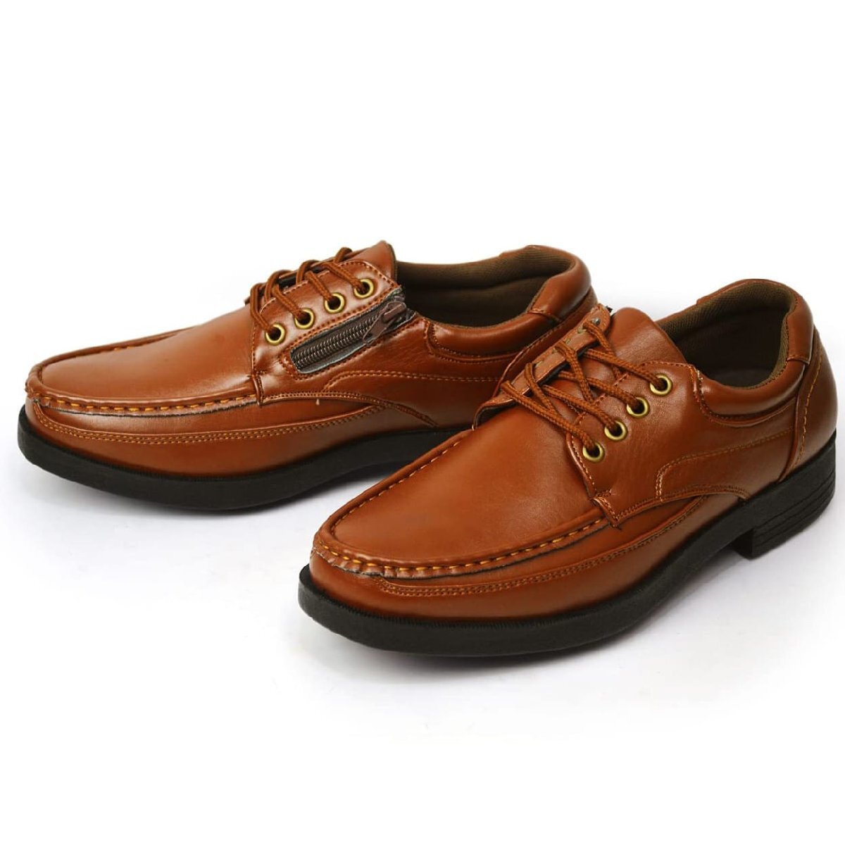 新品【26.5cm】軽量 ビジネスシューズ ゆったり 幅広 4E 紳士靴 カジュアル 低反発 クッション 防滑 オンオフ兼用 コンフォートシューズ 靴拍卖