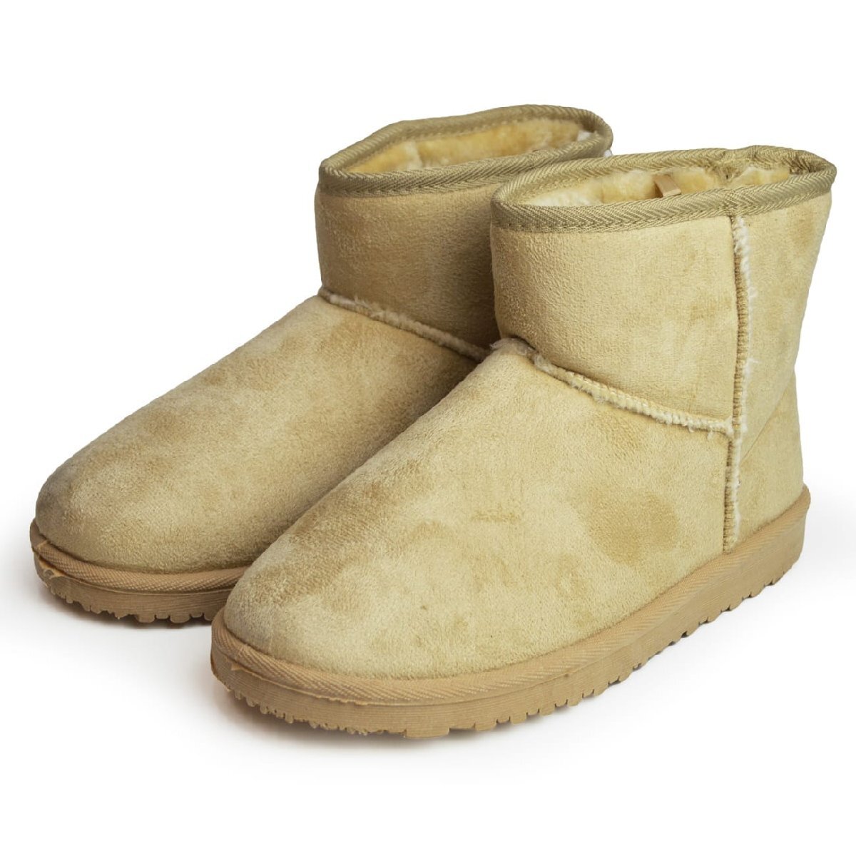 新品■23~23.5cm ムートン ブーツ レディース ボア ショートブーツ ファー 雪 スウェード スエード シューズ 防寒 防滑 屈曲 女 靴拍卖