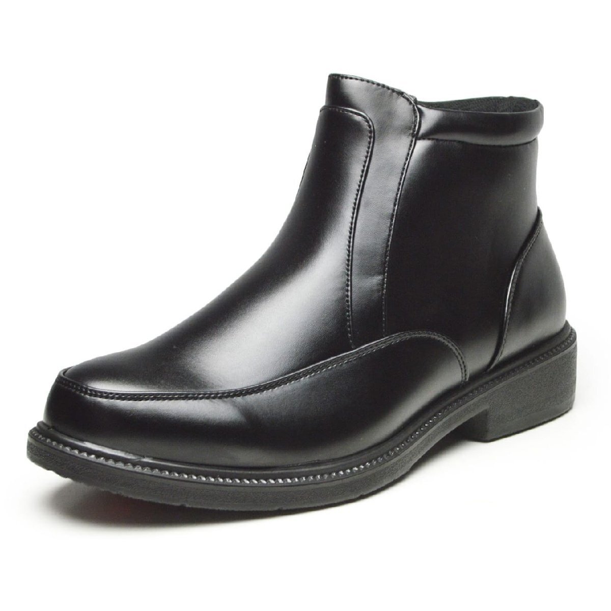 新品■26.5cm ブーツ メンズ 防水 ビジネス 革靴 レインシューズ カジュアル ワークブーツ 幅広 4E EEEE 防滑 屈曲 防寒 グリップ 紳士靴拍卖