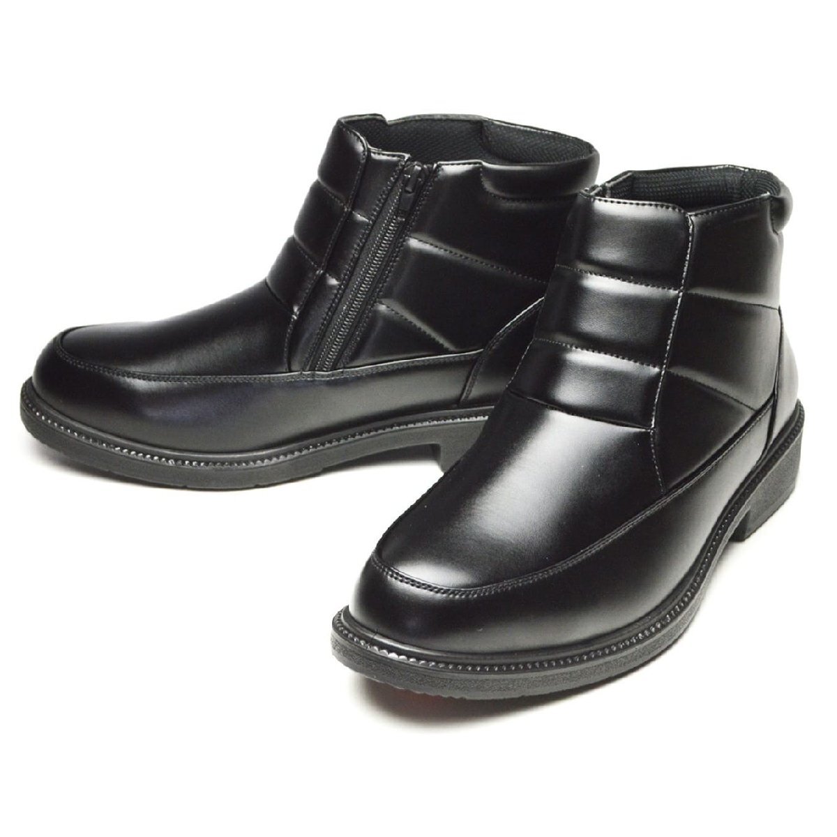 新品■27cm ブーツ メンズ 防水 ビジネス 革靴 レインシューズ カジュアル ワークブーツ 幅広 4E EEEE 防滑 屈曲 防寒 グリップ 紳士靴拍卖