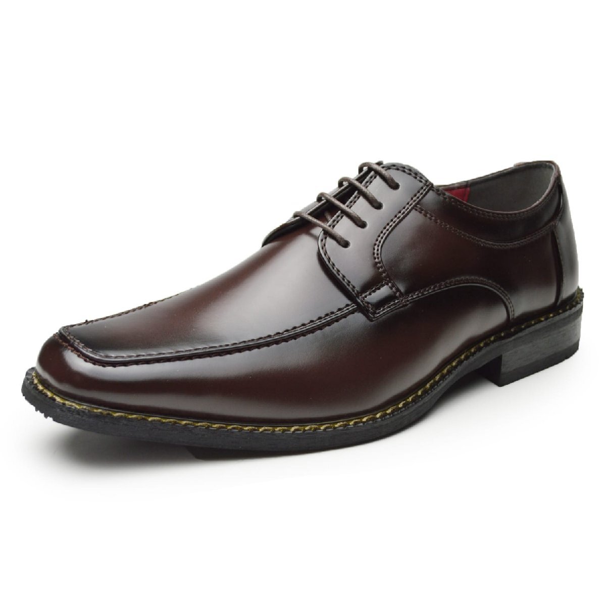 新品■26cm ビジネスシューズ 防水 メンズ 革靴 靴 防滑 防臭 幅広 3EEE 脚長 Uチップ 外羽根 レースアップ 紳士靴 TAKEZO タケゾー拍卖