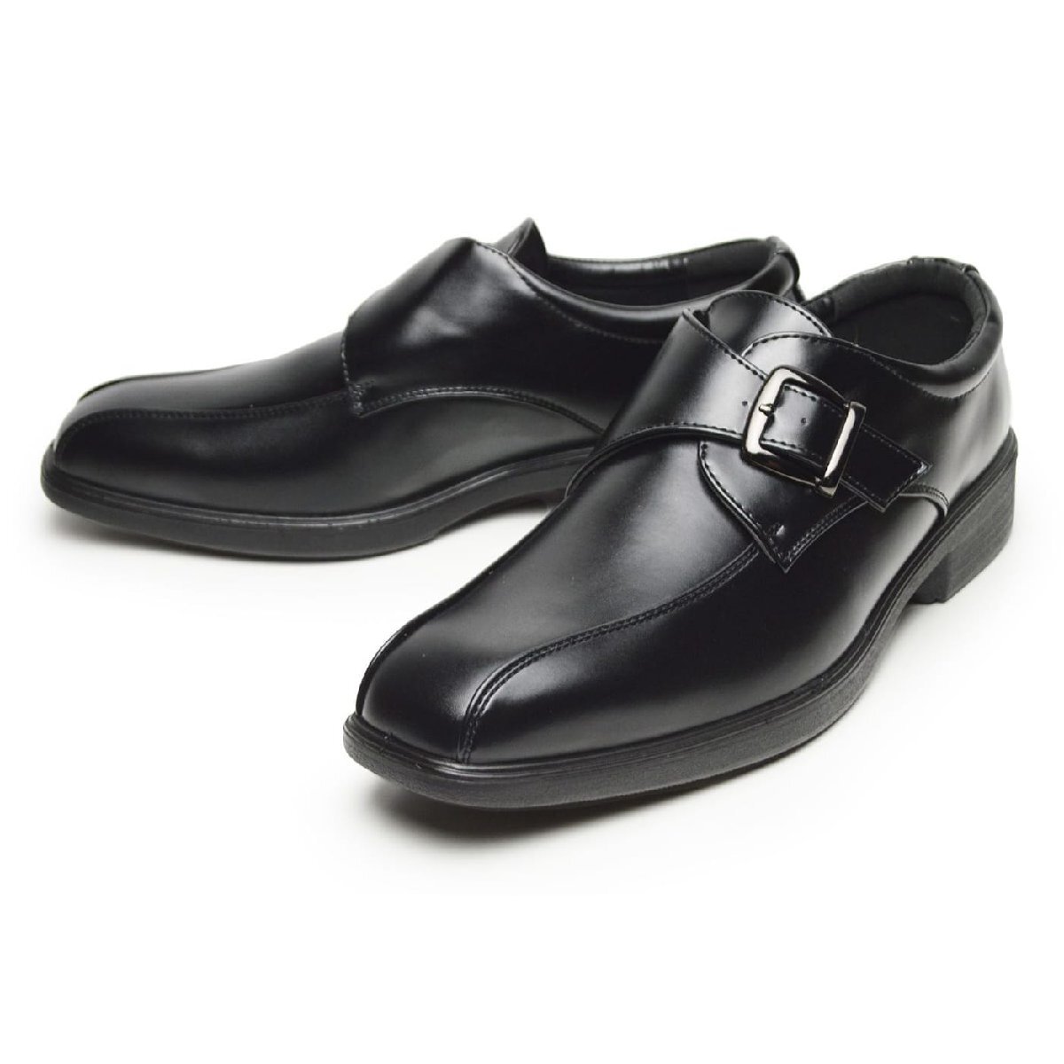 新品■26.5cm ビジネスシューズ メンズ 紳士靴 軽量 幅広 コンフォート オフィス ベルト スワールモカ カジュアル 防滑 3EEE 革靴拍卖