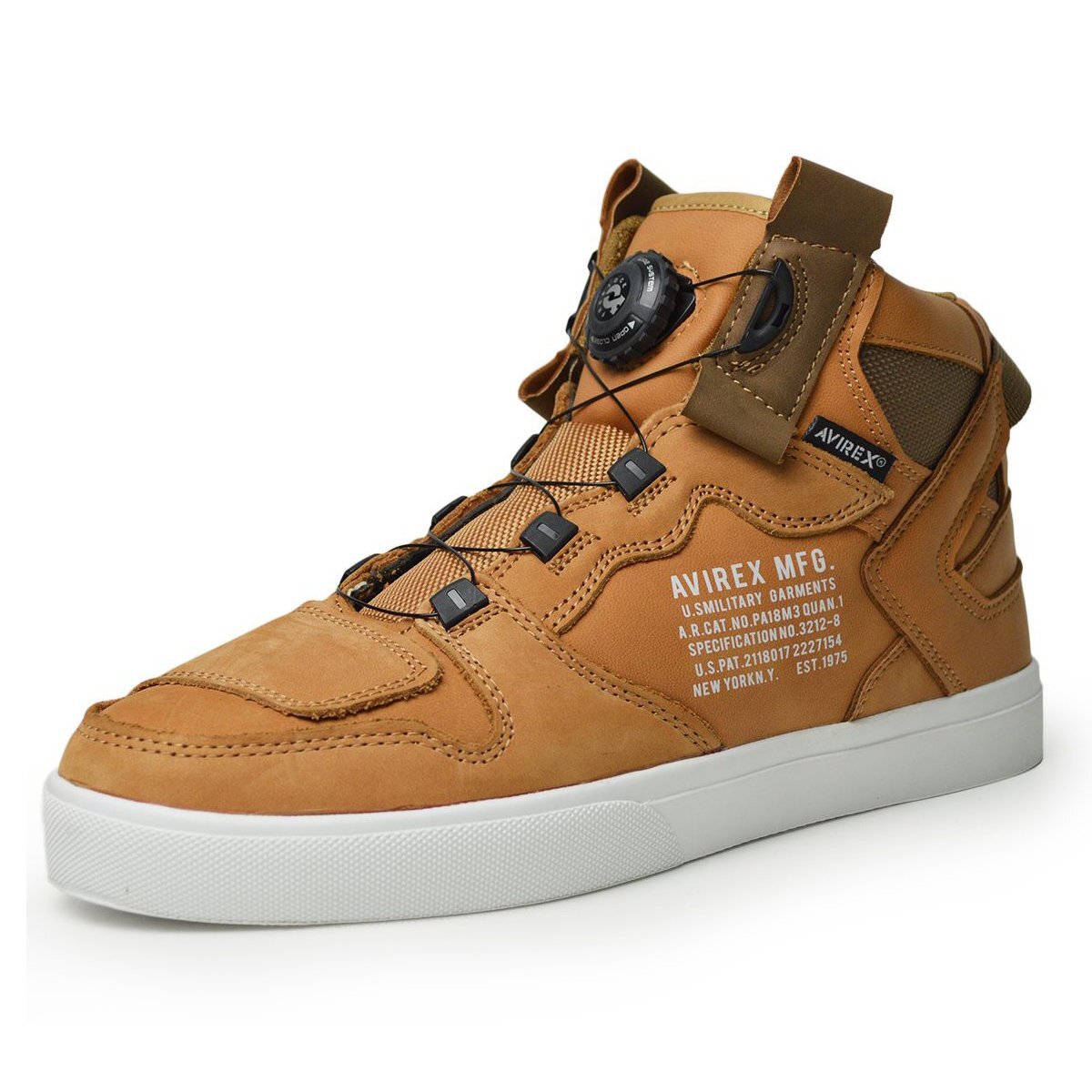 新品■25cm AVIREX アヴィレックス アビレックス ディクティター DICTATOR メンズ バイクスニーカー ミドルカット ダイヤルロック 靴拍卖