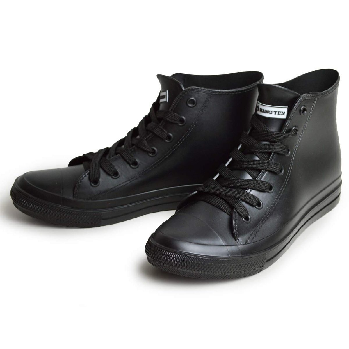 【在庫処分】新品■26.5~27cm 防水 ハイカット スニーカー メンズ レインシューズ 防滑 屈曲 ラバー 長靴 アウトドア 雨 レジャー【エコ配拍卖