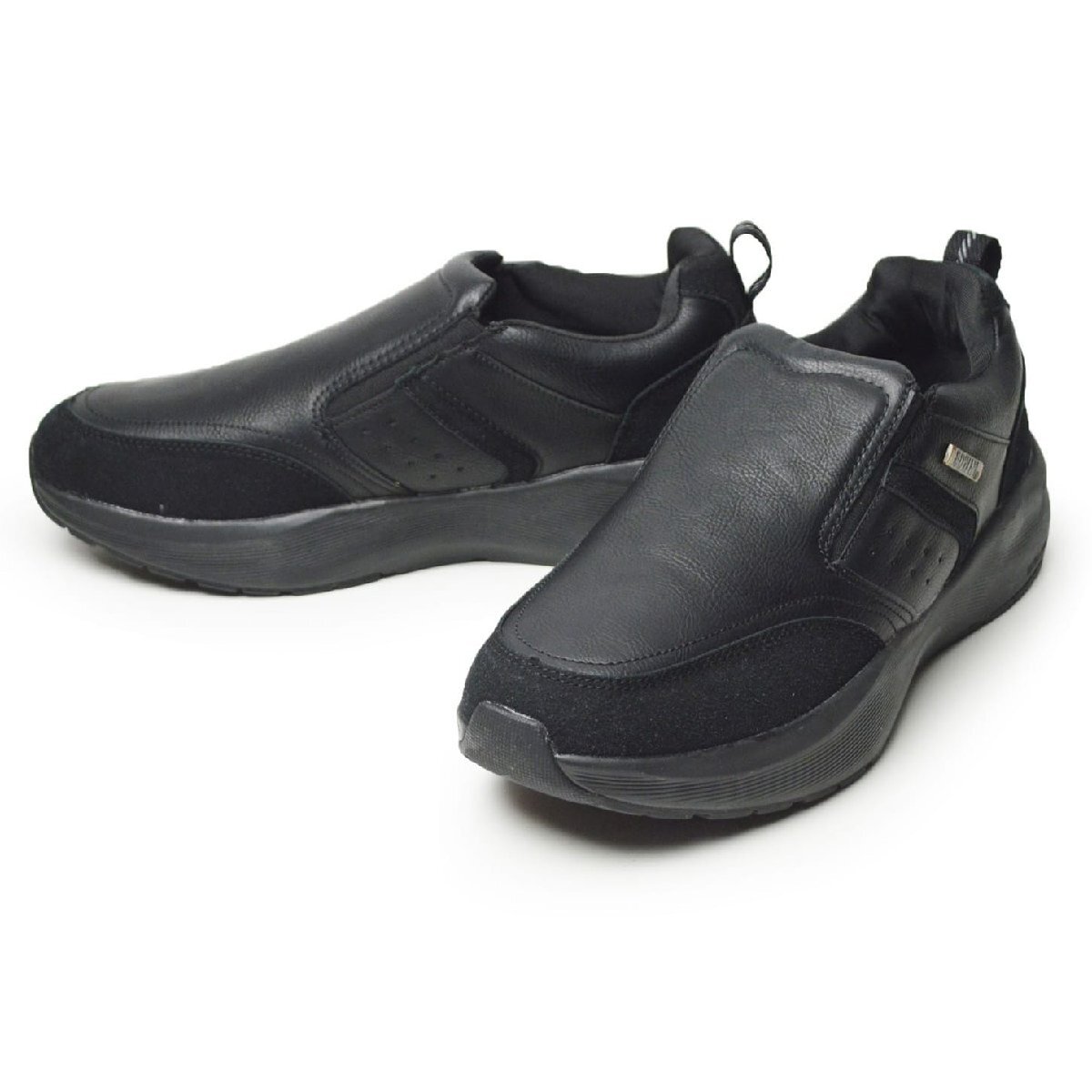 新品■25cm EDWIN エドウィン スニーカー メンズ スリッポン 防水 軽量 防滑 幅広 3E EEE コンフォート サイドジップ 靴【エコ配送】拍卖