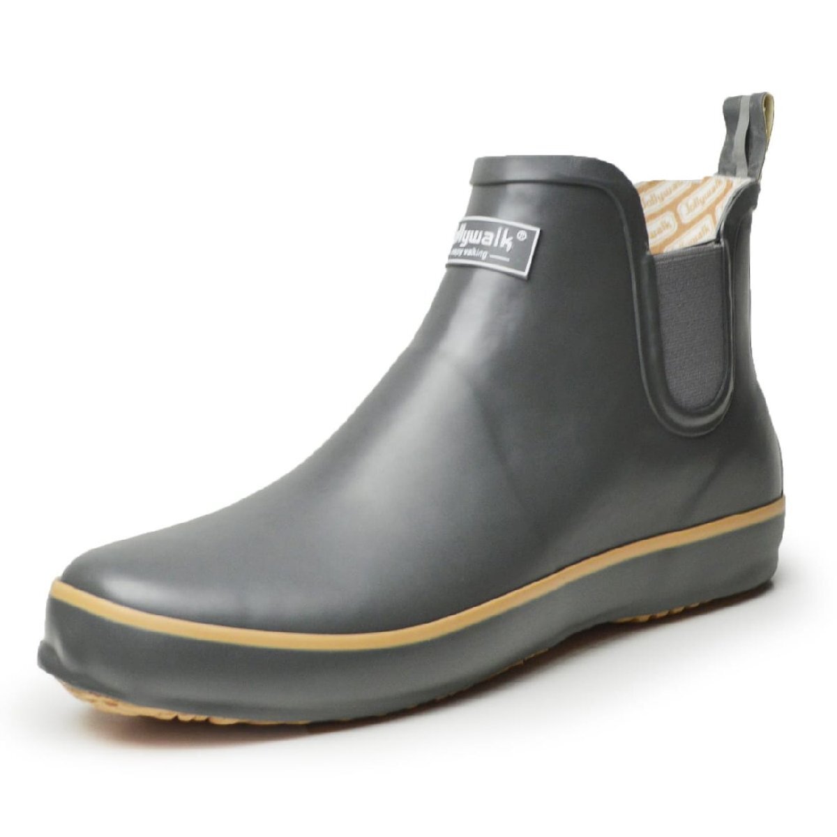 新品■27.5cm レインシューズ メンズ レインブーツ 防水 サイドゴア スポーティ 防滑 ショートブーツ 長靴 雨 アウトドア【エコ配送】拍卖