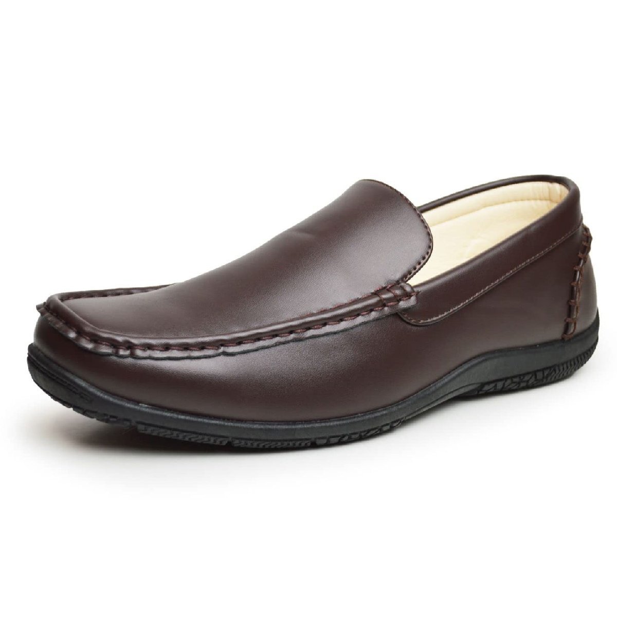 新品■26cm 軽量 ドライビングシューズ 防滑 メンズ ローファー シンプル カジュアル ステッチ コンフォート スリッポン 靴【エコ配送】拍卖