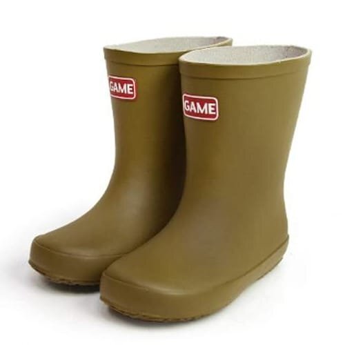 在庫処分■新品【15cm】キッズ ジュニア 長靴 レインブーツ GAME ゲーム 防水 防滑 防寒 スノー ブーツ シンプル 無地 子供靴【エコ配送】拍卖