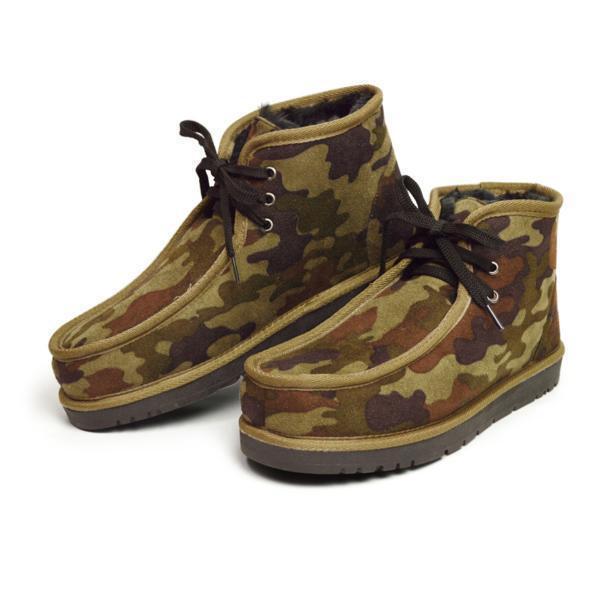 在庫処分■新品【26cm】ムートンブーツ カジュアル レースアップ 靴 スエード スウエード ショート丈 モカシン 防寒 男【エコ配送】拍卖