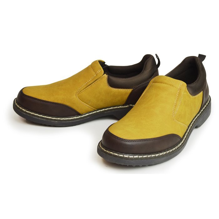 【在庫処分】新品■25.5cm メンズ カジュアル スリッポン 防水 アウトドア トレッキングシューズ 登山靴 防滑 3E 幅広 CAPTAIN STAG キャプ拍卖