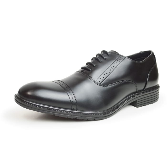 新品■25.5cm ビジネスシューズ 走れる 軽量 革靴 EEE 3E 紳士靴 防滑 幅広 オフィス フォーマル 内羽根 レースアップ ストレートチップ拍卖