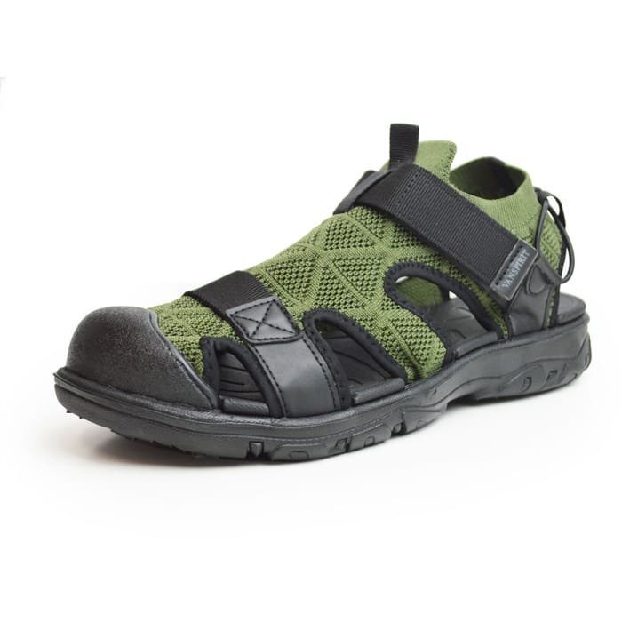 【在庫処分】新品■26~26.5cm 防滑 軽量 アウトドア サンダル メンズ スリッポン 通気性 メッシュ ゴム紐 ベルクロ 靴 VAN【エコ配送】拍卖