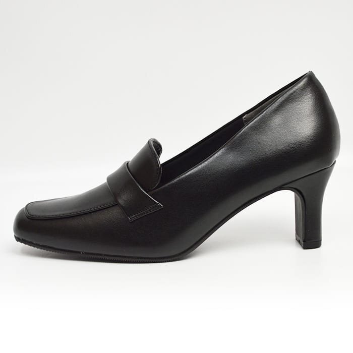 【在庫処分】新品■24cm レディース パンプス ゆったりワイド 幅広 3E 低反発クッション 6.5cm 冠婚葬祭 フォーマル 婦人靴【エコ配送】拍卖