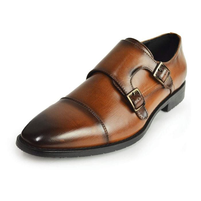 新品■27cm 機能性 ビジネスシューズ 幅広 モンクストラップ ストレートチップ ダブル ベルト 紳士靴 冠婚葬祭 オフィス フォーマル 革靴拍卖