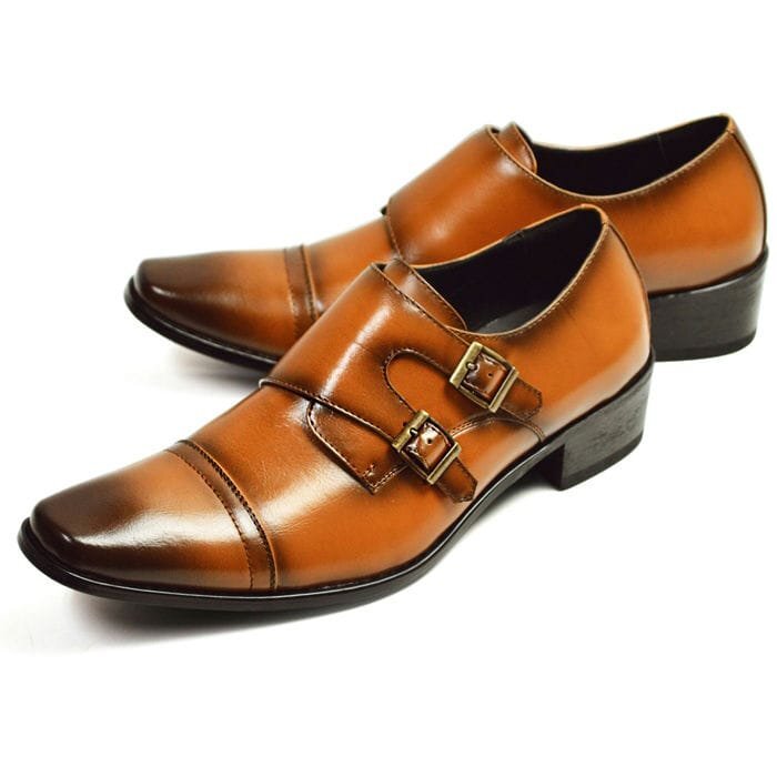 新品■25cm メンズ ビジネスシューズ 脚長 5cmヒール イタリアンデザイン 紳士靴 オフィス フォーマル スクエアトゥ アンティーク 革靴拍卖